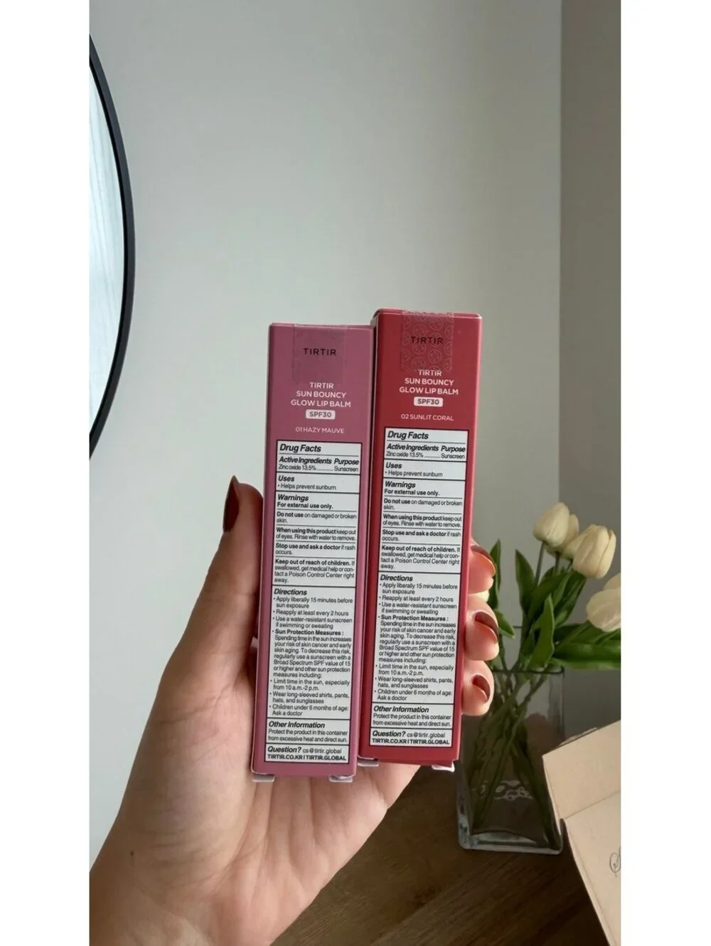 2x TIRTIR Sun Bouncy Glow Lip Balm SPF 30